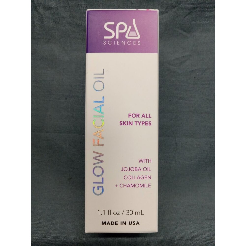 Spa Sciences Glow Facial Oil, Wrinkle Minimizer Skin Smoother 30mL NEW IN BOX!